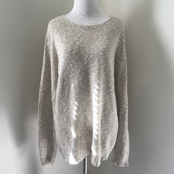 Harley of Scotland Sweaters - Harley of Scotland Linen Cotton Blend Sweater M